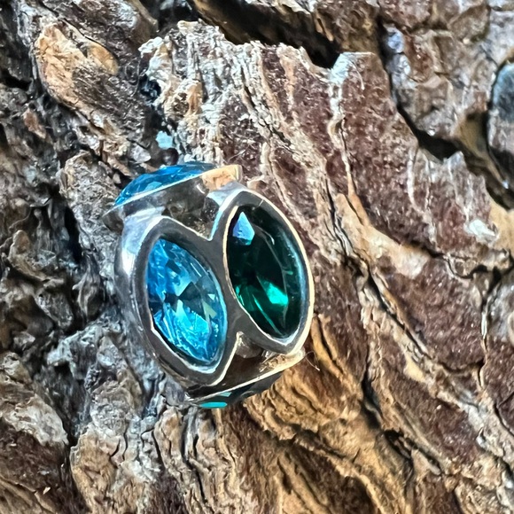 New Chamilia Multi Swarovski Crystals Charm Splendid Marquis Sterling Beach - Picture 8 of 10